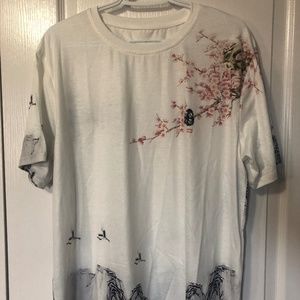 Cherry Blossom Landscape Graphic T-Shirt